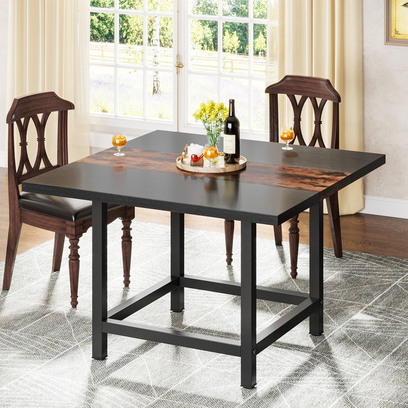 Square Dining Table, Farmhouse 39"x 39"x 29" Kitchen Table for 4