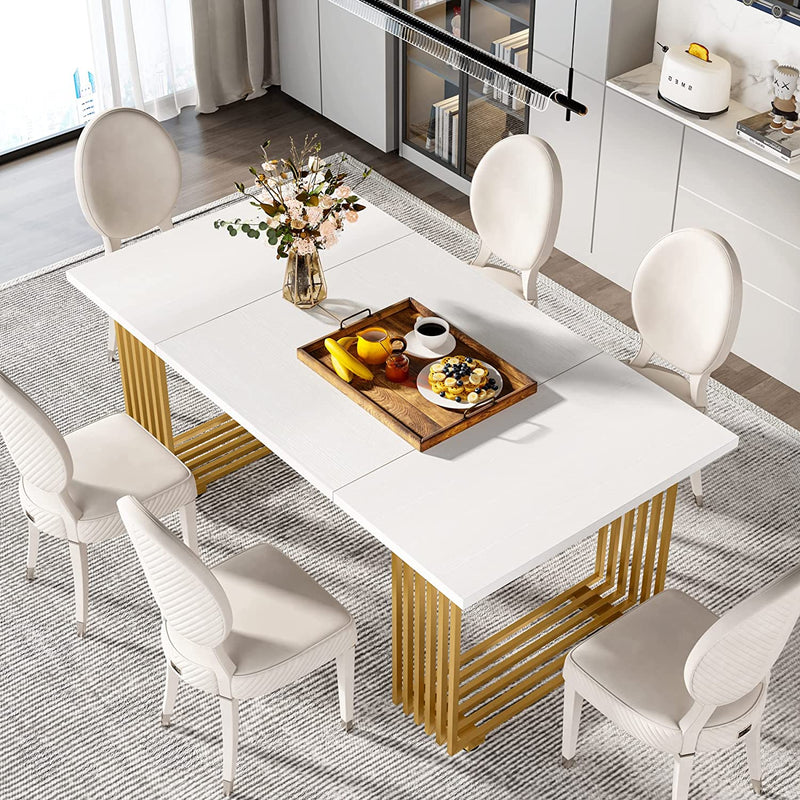 Modern Dining Table, 70.8 Inches Kitchen Table for 6-8 People