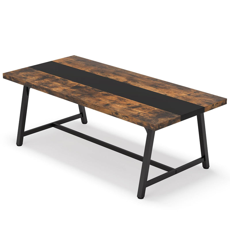 Dining Table for 8 People, 70.87" Rectangular Wood Kitchen Table